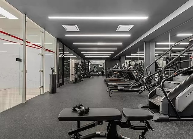 view of exercise room