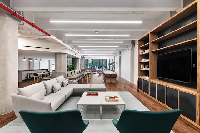 184 Kent Ave Unit B312, New York City, NY 11249 - living room featuring wood finished floors
