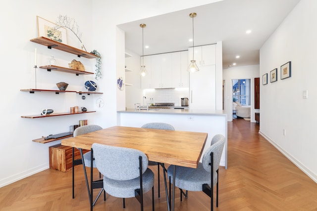 184 Kent Ave Unit B312, New York City, NY 11249 - dining area featuring baseboards and recessed lighting