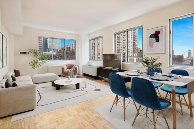 living area featuring plenty of natural light