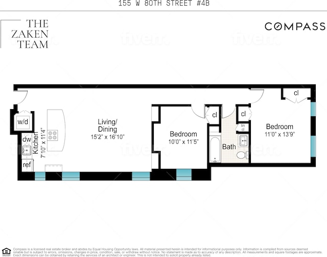 155 W 80th St Unit 4B, New York City, NY 10024 - property floor plan