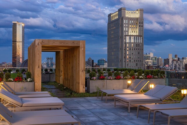 108 Leonard St Unit 8B, New York City, NY 10013 - view of patio / terrace featuring a view of city