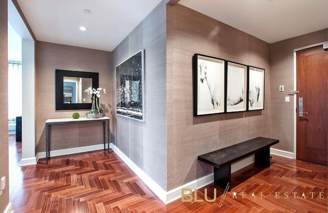 240 Riverside Blvd Unit 17-C, New York City, NY 10069 - hallway with baseboards and recessed lighting