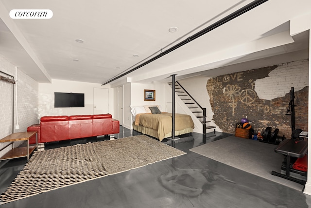 115 Milton St, New York City, NY 11222 - bedroom with visible vents and finished concrete flooring