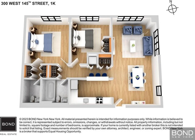 300 W 145th St Unit 1K, New York City, NY 10039 - property floor plan