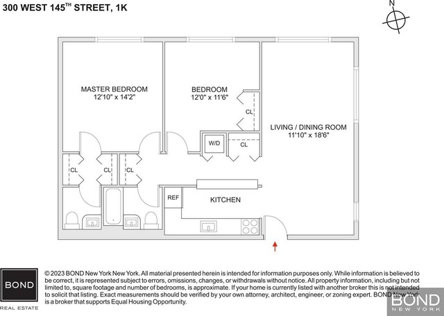 300 W 145th St Unit 1K, New York City, NY 10039 - room layout