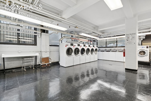 235 E 73rd St Unit 1D, New York City, NY 10021 - communal laundry room with washing machine and dryer