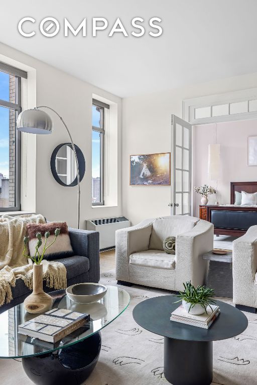 living room with plenty of natural light