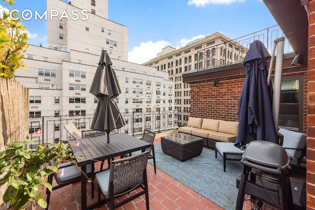 view of patio / terrace with an outdoor hangout area