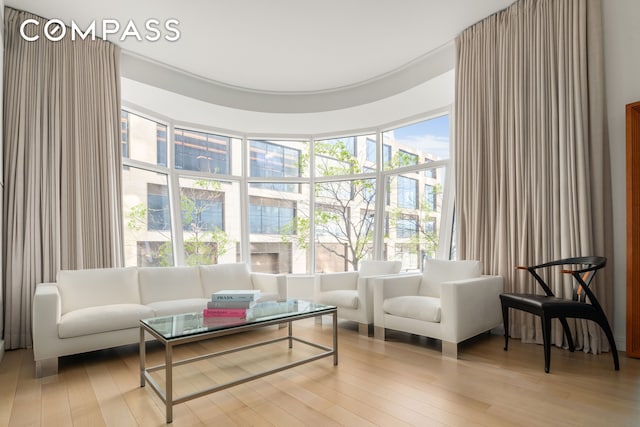 515 W 18th St Unit 210, New York City, NY 10011 - living room with wood finished floors