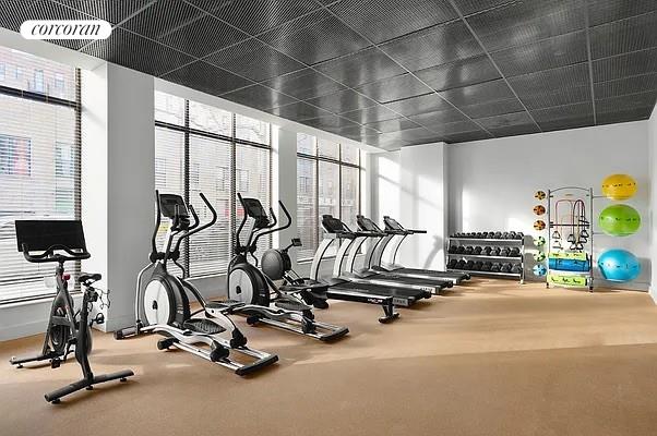 workout area with a wealth of natural light