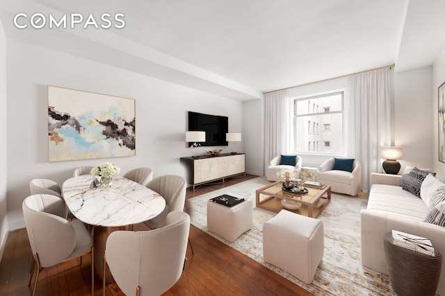 living room featuring wood finished floors