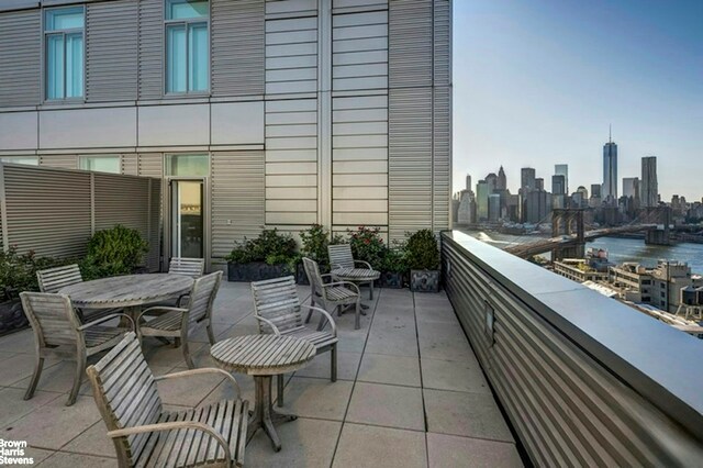 balcony with a view of city