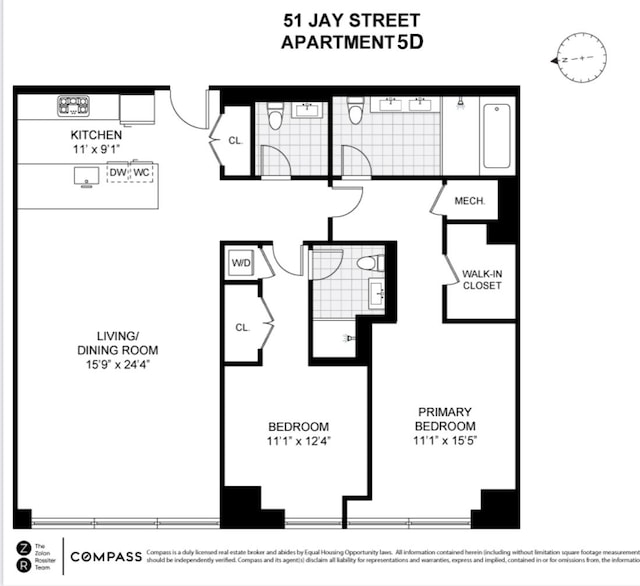 51 Jay St Unit 5D, New York City, NY 11201 - property floor plan