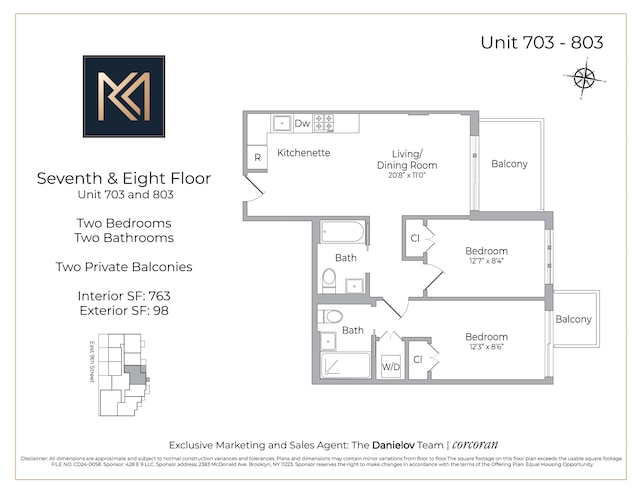 428 E 9th St Unit 703, New York City, NY 11218 - property floor plan