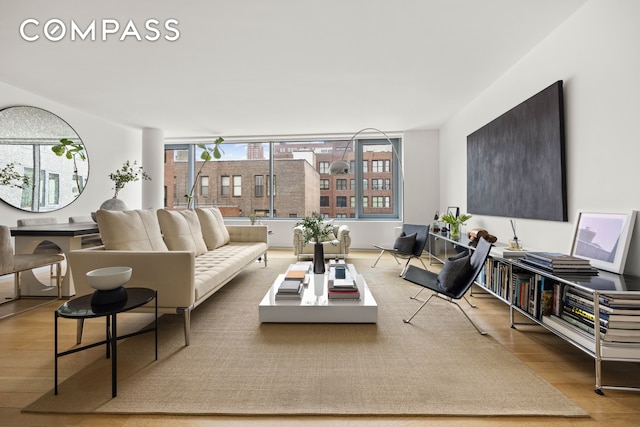 living room featuring wood finished floors