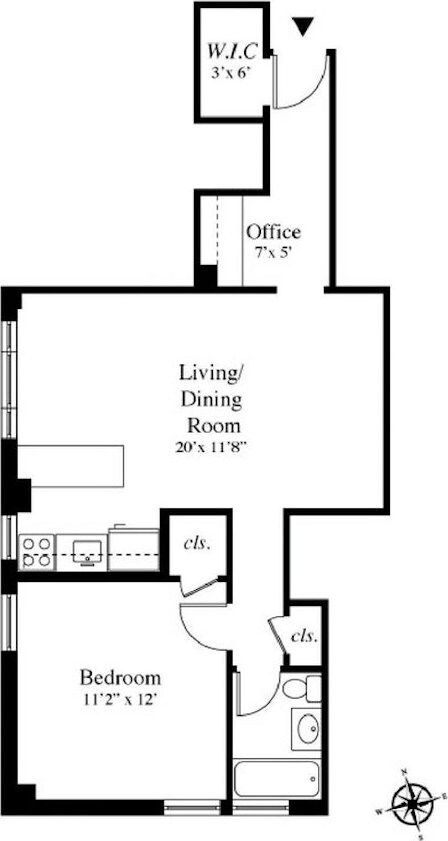 325 W 45th St Unit 404, New York City, NY 10036 - plan