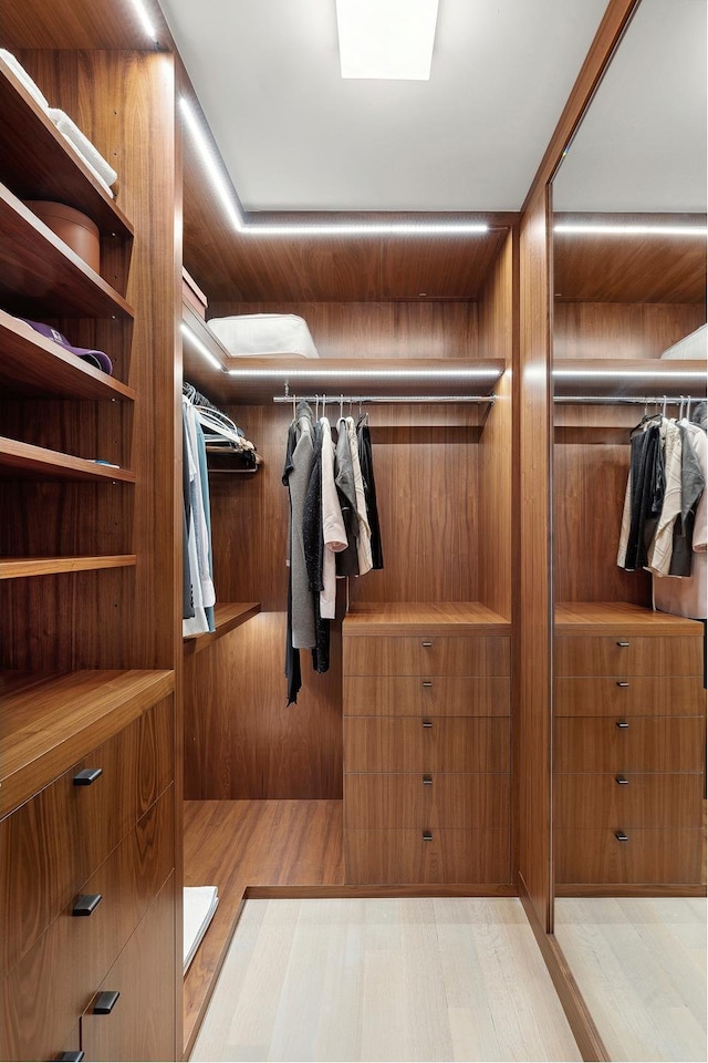 215 Sullivan St Unit 4A, New York City, NY 10012 - walk in closet with light wood-style flooring