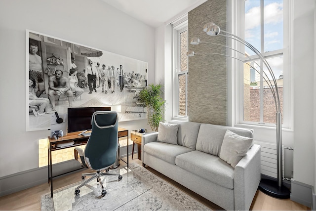 215 Sullivan St Unit 4A, New York City, NY 10012 - office area featuring wood finished floors