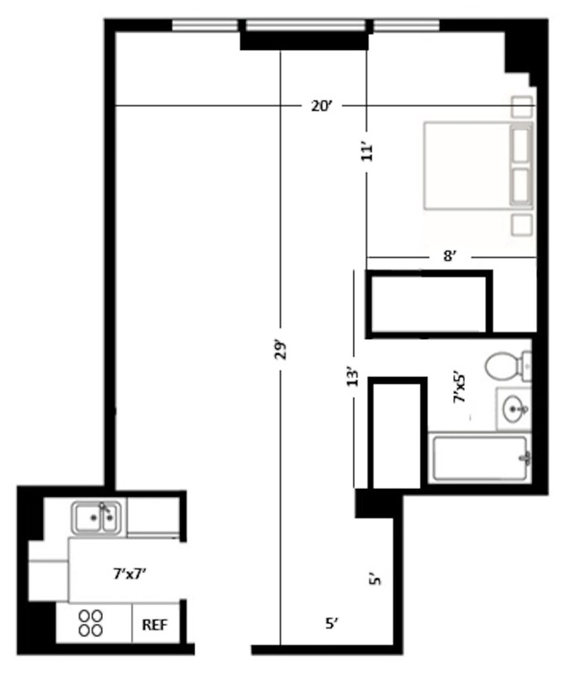 333 E 66th St Unit 5R, New York City, NY 10065 - view of property floor plan