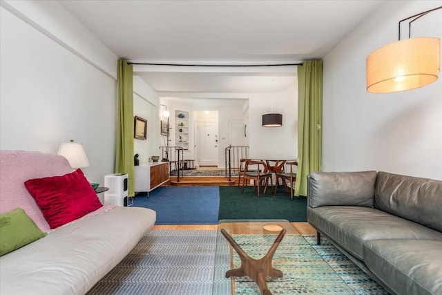 living room featuring hardwood / wood-style flooring