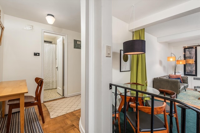 70 Park Ter W Unit E-23, New York City, NY 10034 - hallway featuring radiator heating unit and baseboards