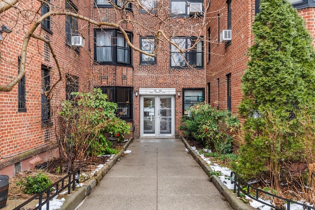 70 Park Ter W Unit E-23, New York City, NY 10034 - property entrance with french doors and brick siding
