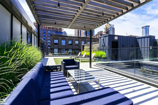 51 Jay St Unit 3D, New York City, NY 11201 - view of patio with a pergola