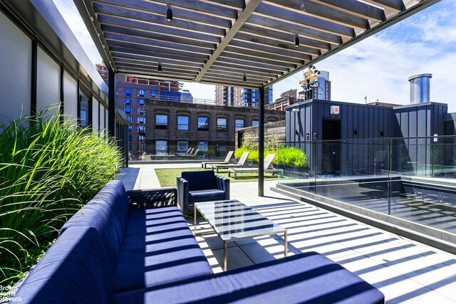 51 Jay St Unit 3D, New York City, NY 11201 - view of patio / terrace featuring a pergola