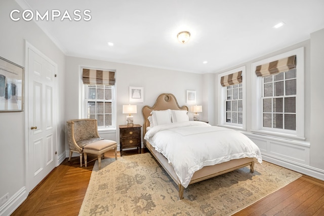 bedroom featuring hardwood / wood-style floors