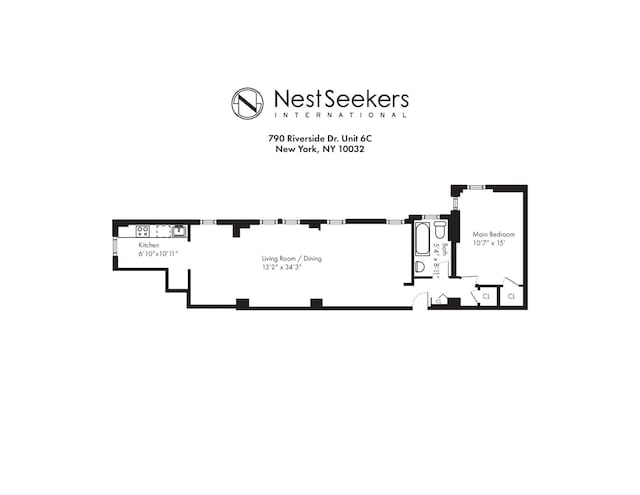 790 Riverside Dr Unit 6-C, New York City, NY 10032 - home floor plan