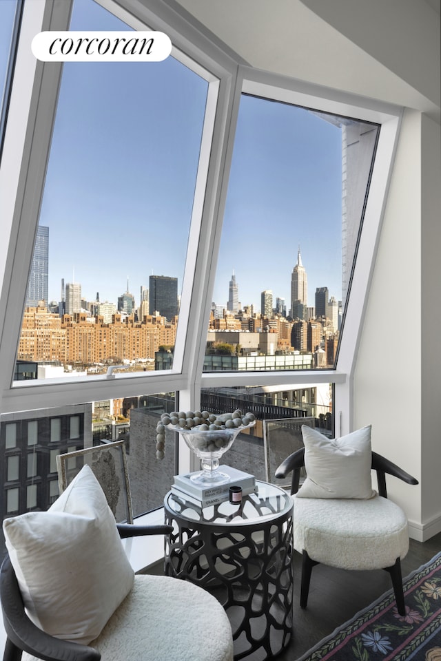 balcony with a city view