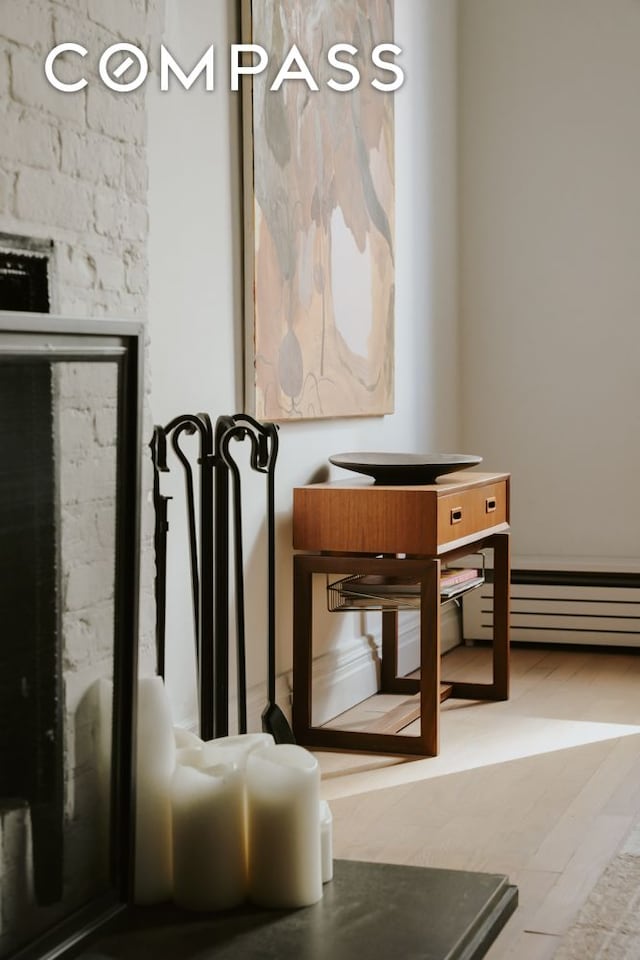interior space with wood finished floors
