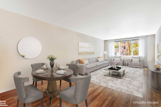 living room featuring wood finished floors