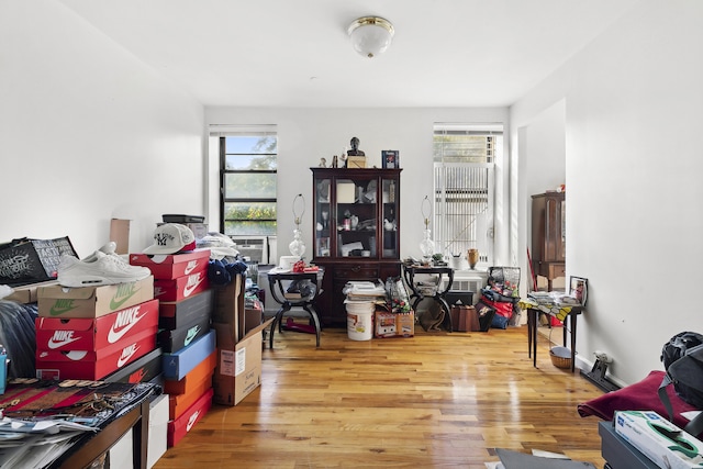 interior space with light wood finished floors