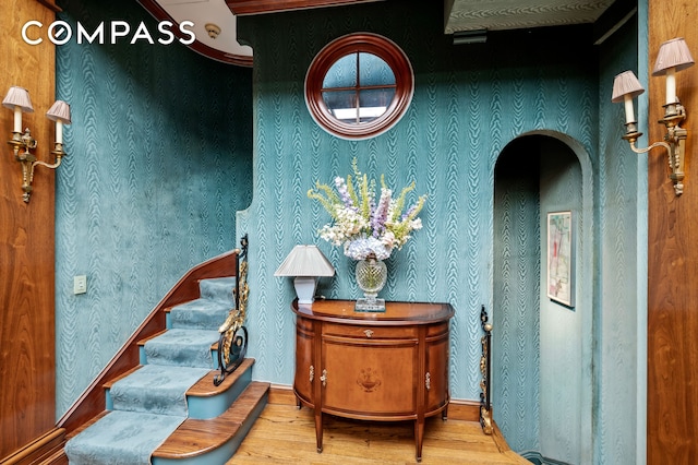 view of stairway