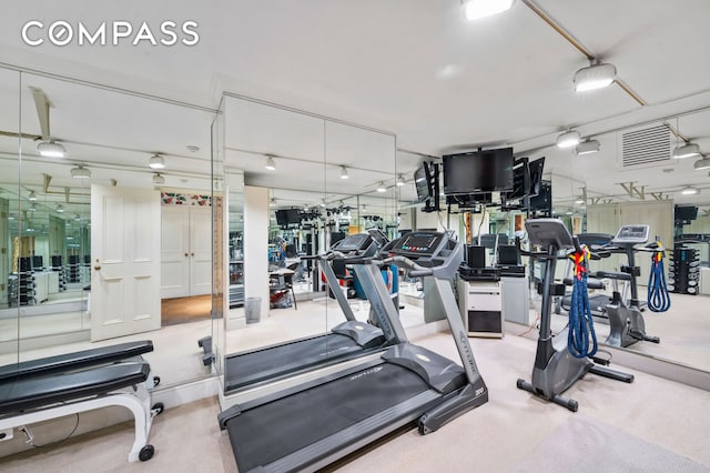 view of exercise room