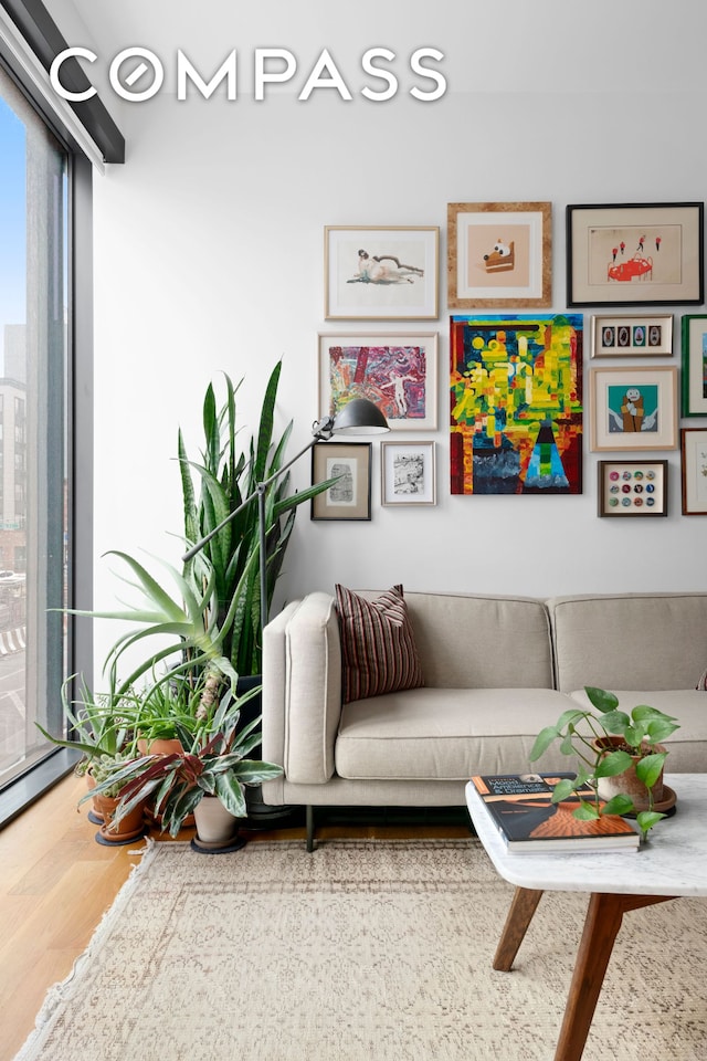 interior space featuring wood finished floors