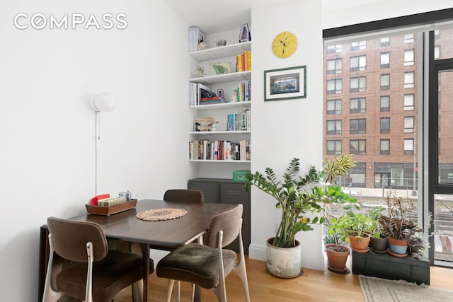 interior space featuring wood finished floors