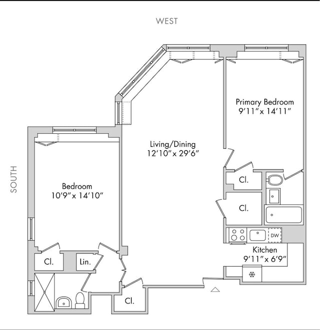 200 E 36th St Unit 17/B, New York City, NY 10016 - view of home floor plan