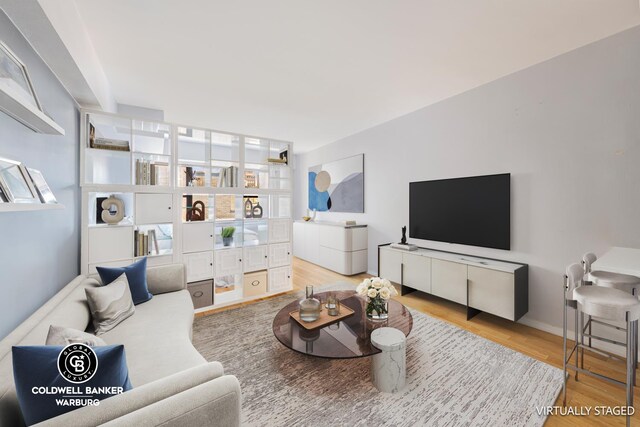 7 E 14th St Unit 1625, New York City, NY 10003 - living room featuring wood finished floors and baseboards