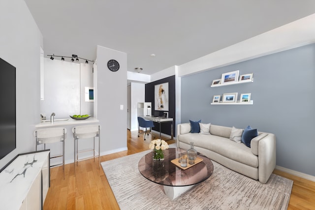 7 E 14th St Unit 1625, New York City, NY 10003 - living room with light wood-style floors and an office area