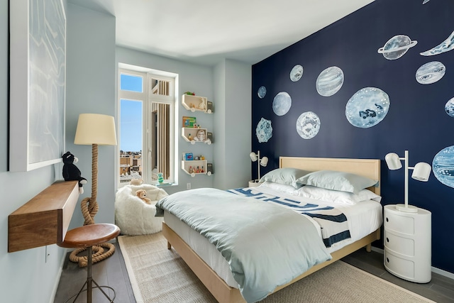 543 W 122nd St Unit 18A, New York City, NY 10027 - bedroom with an accent wall