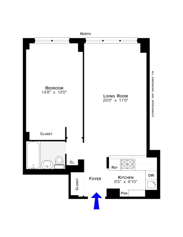301 E 22nd St Unit 7S, New York City, NY 10010 - property floor plan