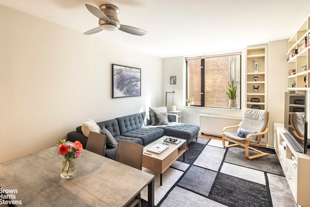 150 E 85th St Unit 3I, New York City, NY 10028 - living area with ceiling fan