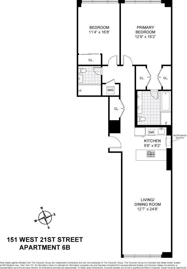 151 W 21st St Unit 6B, New York City, NY 10011 - home floor plan
