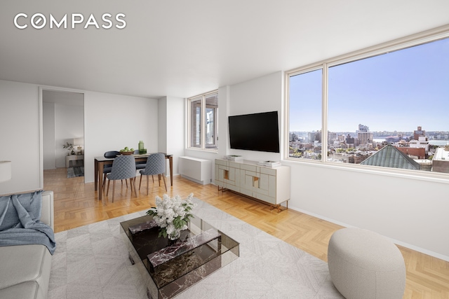 living area with a wealth of natural light