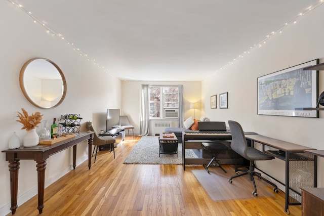 143 Bennett Ave Unit 2R, New York City, NY 10040 - office area with wood-type flooring and radiator