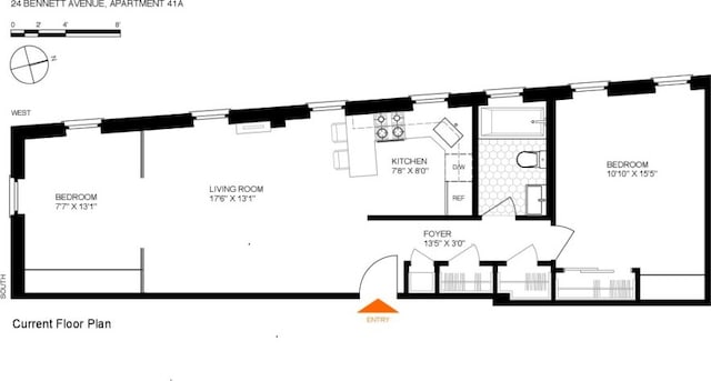 24 Bennett Ave Unit 41A, New York City, NY 10033 - property floor plan