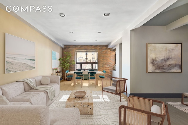 316 W 84th St Unit 6B, New York City, NY 10024 - living room with wood finished floors and recessed lighting